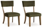 Steenlage - Green / Brown - Dining Upholstered Side Chair (Set of 2)