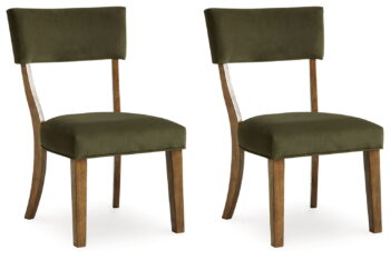Steenlage - Green / Brown - Dining Upholstered Side Chair (Set of 2)