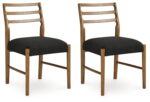 Steenlage - Black / Brown - Dining Upholstered Side Chair (Set of 2)