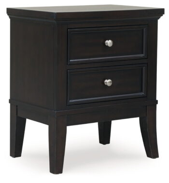 Bambori - Dark Brown - Two Drawer Night Stand