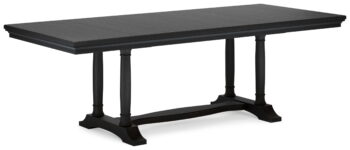 Welltern - Black - Rect Dining Room Ext Table