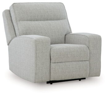Jasperson - Stone - Power Recliner Adj Headrest