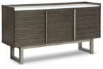 Arkenton - Grayish Brown / White - Dining Room Server