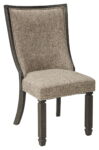 Tyler Creek - Black / Grayish Brown - Dining UPH Side Chair (Set of 2) - Framed Back