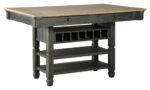 Tyler Creek - Black / Gray - Rectangular Dining Room Counter Table