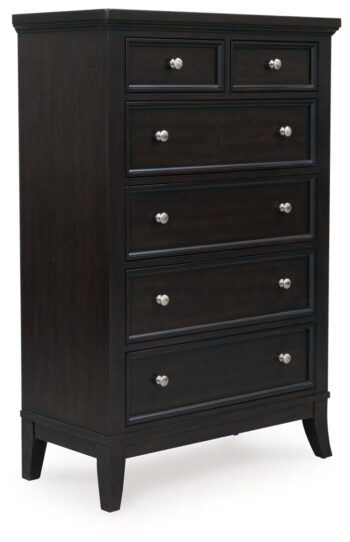 Bambori - Dark Brown - Six Drawer Chest