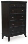 Bambori - Dark Brown - Six Drawer Chest