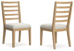 Rencott - Light Brown - Dining Upholstered Side Chair (Set of 2)