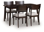Dantenton - Merlot - Dining Room Table Set (Set of 5)