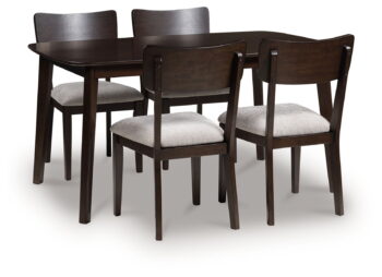 Dantenton - Merlot - Dining Room Table Set (Set of 5)