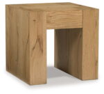 Bracken - Light Brown - Square End Table